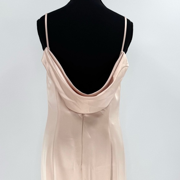 After Six by Dessy Cowl Back Long Maxi Dress Gown, Toasted‎ Sugar, Size 2, NWT - Picture 10 of 15